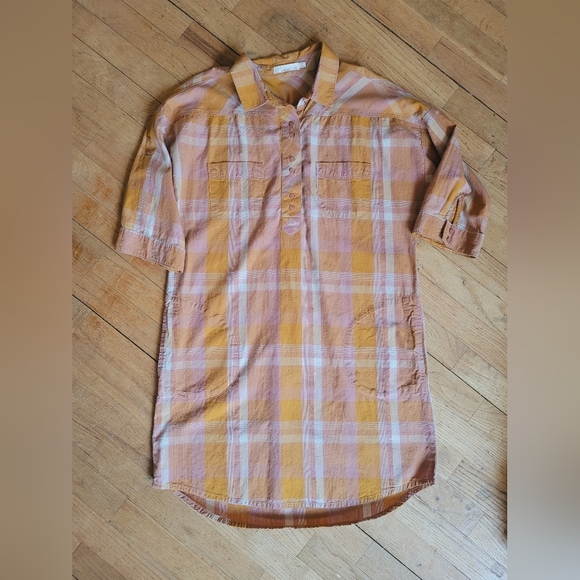 Prana Deryn Collar Plaid Dress, Size Medium - Picture 5 of 15